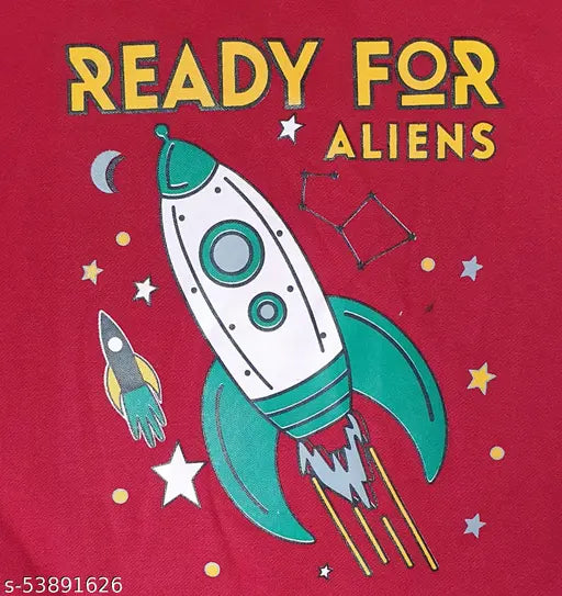 Maroon polycotton boys' sweatshirts & hoodie pack of 1, printed design for winter wear