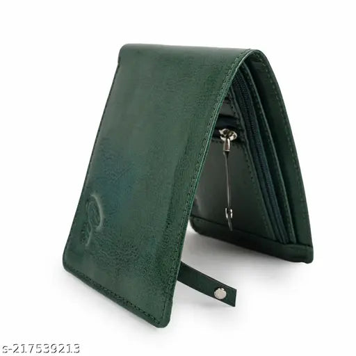Leather Classic Royal Fancy wallet, 2 compartments, solid design for men, women, boys, girls - high-quality leather, travel-friendly, lightweight gift idea