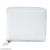 Classic PU zip wallet, solid-colored, 2 compartments. Modern accessory for men and women's everyday carry