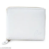 Classic PU zip wallet, solid-colored, 2 compartments. Modern accessory for men and women's everyday carry