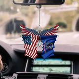Print Well Car hanging eagle, Indian-made art for home decor & meditation room, trendy car accessory
