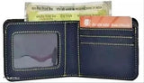 Customised men's faux leather wallet set combo with keychain and gold crush pen, personalised for gifting (15cm x 10cm)