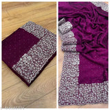 Designer Vichitra Silk saree with Swarovski stone work, elegant and embellished net pattern, perfect for ethnic wardrobe