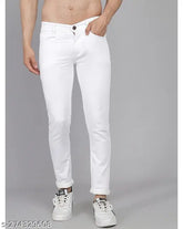 Markview plain white denim jeans V - Solid, versatile denim pants in size 26/32/28/30 for women, made in India