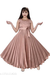 Silk blend striped net sleeveless party dress for girls aged 3-10, SAFIA COLLECTION designed in India