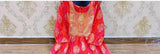 Rayon Anarkali long kurta, Jaipuri Riyon printed three-quarter sleeves, Indian traditional women's fashion for events