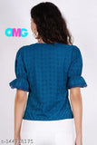 Maroon cotton crop top, dark blue color for girls. Breathable, fashionable, and versatile in wardrobe