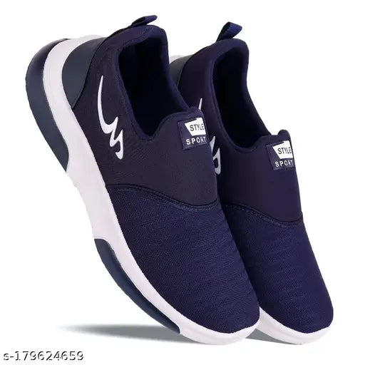 Tway blue kids casual sports shoes - breathable mesh & PVC slip-on, ideal for active boys and girls aged 4-12, perfect blend of style, comfort, and ease