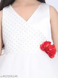 White net party dress for kids, embellished sleeveless style, perfect for age 1-2 to 3-4 years