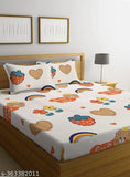 Premium cotton floral print double bedsheet, supersoft 220 TC, breathable and wrinkle-free for adults, ideal for summer, 90x90 inches, 7x7.5 feet