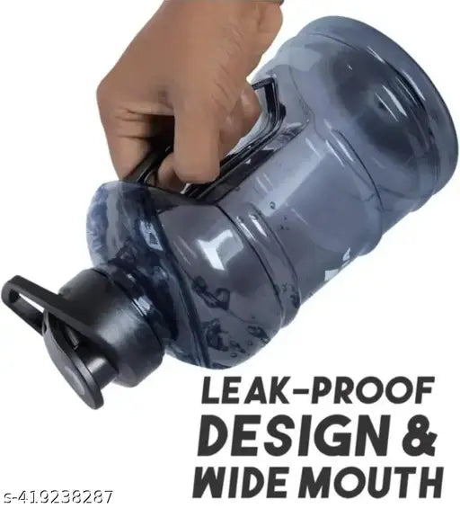 Black orange 15L gym water bottle for men, women, leakproof shaker with flip top, BIS/ISI certified