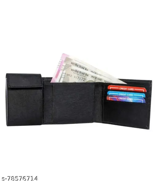 Faux leather brown Secritas album with textured net pattern, 2 compartments, free size (13cm x 10cm), synthetic leather wallet with 9 card slots, made in India