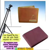 Faux leather wallet for men & boys, 5-compartment textured design, customizable by Hanja Leather Mumbai. India origin