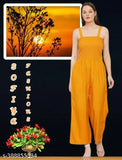 Stylish acrylic jumpsuit for pretty girls, sleeveless and solid pattern. Perfect for parties, casual, formal events. Made in India