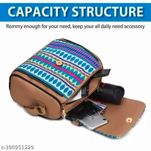 Trendy women's party wear PU sling bag, solid net design, free size (L4in x W9in x H8in), latest fashion accessory from India