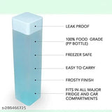 Multicolor plastic measuring cup set: 6 x 1L frosty food-grade fridge square water bottles, suitable for wet and dry graduations