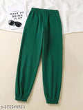 Green cotton blend abstract jogger pants, stylish and comfortable for athletic performance