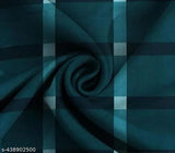 Green checked fitted Glace Cotton bedsheets, regular quality, double queen size with 2 pillow covers, ideal for summer