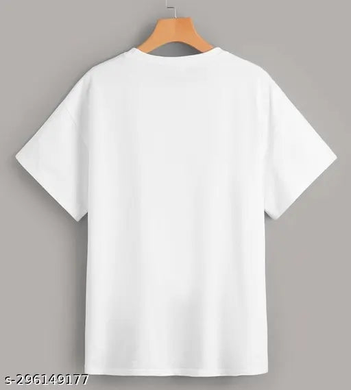 White polyester round neck God T-shirt featuring printed Buddha Boys design on front, ideal for casual wear