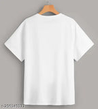 White polyester round neck God T-shirt featuring printed Buddha Boys design on front, ideal for casual wear