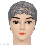 Black-Red-Purple-Grey Monati Cotton Headscarf Cap Pack of 4, versatile for hijab or without, non-slip stretchable jersey fabric