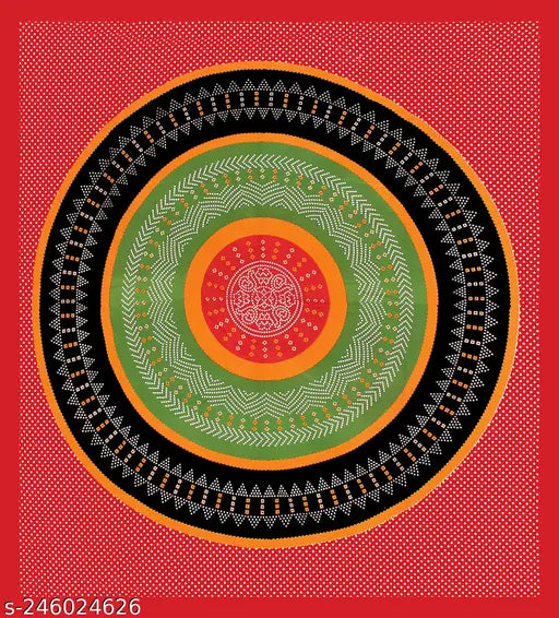 Rajasthani printed cotton double bedsheet, 100% pure cotton flat sheets with ethnic motifs, ideal for summer adult use, featuring 2 pillow covers