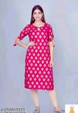 Pink gold rayon three-quarter sleeve blouse, vibrant print combo, women's fashion from India