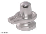 Silver-plated 32g mercury Shivling idol by AS Ventures, Indian-made, product dimensions: 3cm x 3cm x 2cm