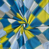 Cotton Urbania Collection checkered single bedsheet with pillow cover, traditional Rajasthani print for adult bedroom