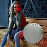 Striped PU leather women's bag, durable design print, detachable strap, footed bottom, India origin