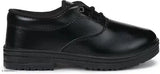 Synthetic lace-up school shoes for boys, ideal for active play, size 4-5 years, made in India