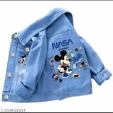 Denim Nasa print jacket for kids, long sleeves, 4-5, 5-6, 6-7 years, made in India
