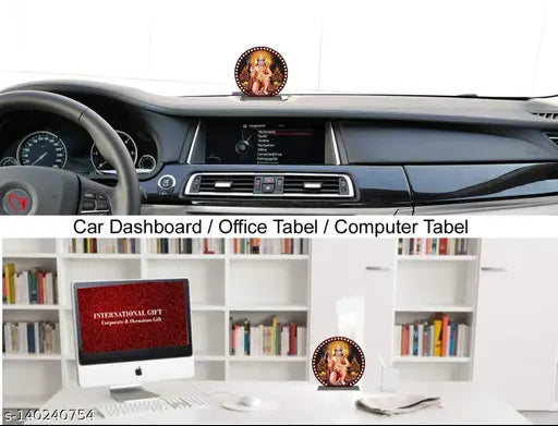 Multicolor acrylic Hanuman idol for car or home decor, ideal spiritual gift item with divine look and excellent engraving cuts