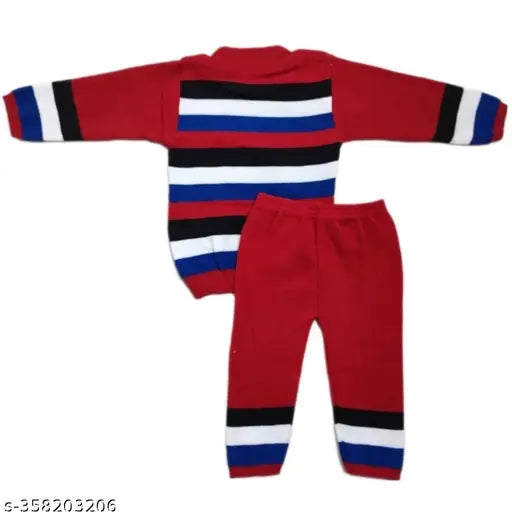 Wool stripe two-piece boys suit (3-4 years), Indian baby winter wear