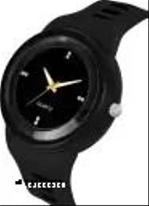 Black Ediko cotton baseball cap combo with silicone strap and analog watch for men and boys on display
