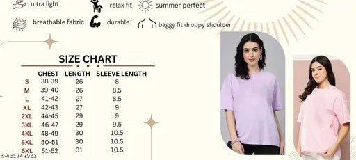 Oversized polycotton tee, loose fit and funky print for women plus size, pink color. Multiple prints available. Made in India