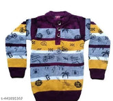 Wool printed net boys sweater, elegant design for 3-12 years old boys, made in India