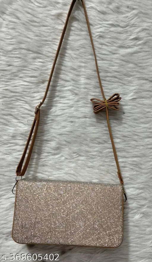 Synthetic solid net free size ladies sling bag, perfect for daily essentials