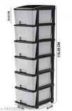 Grey plastic drawer organizer, 6-layer design, fits 12cm x 13cm x 7cm drawers