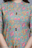 Trendy printed cotton kurti for women & girls, three-quarter sleeves, India origin