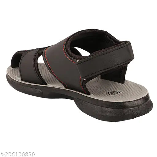 Synthetic kid's sandals, 2 pairs in solid net design for 4-4.5 years old boys, Indian origin