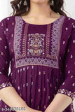 Women's rayon printed Naira cut kurti, three-quarter sleeves, floral print combo - ideal for Indian occasions and daily wear, country of origin: India