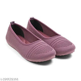 Synthetic, textured ballerina Jutti for women - classic outdoor summer style with closed back, lightweight and comfortable fit in sizes IND-4, IND-5, IND-7, IND-8