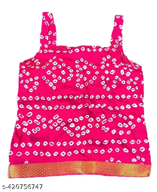 Tie & Die Effect Rayon Lehenga Choli for Girls - Soft Cotton Fabric, Indian Traditional Print