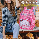 Dark Pink Tinytot water-resistant backpack, polyester school bag with 26L capacity, ideal for girls & women age 7-15, multiple pockets