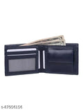 Blue PU leather men's wallet, SAMTROH design, 3 card slots, coin pocket
