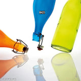 Glass color bottles set of 4 (1000ml each) for beverages, smoothies, soda, water, milk - perfect for fridge storage