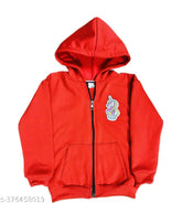 Cotton unicorn jacket/hoodie for girls, printed with whimsical design, long sleeves, zip front, soft brushed inside, size 2-3 years (waist size: 13 in), made in India