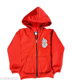 Cotton unicorn jacket/hoodie for girls, printed with whimsical design, long sleeves, zip front, soft brushed inside, size 2-3 years (waist size: 13 in), made in India