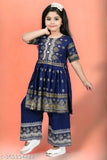 Rayon Musklyn Fashion Palazzo sets with printed tops and short sleeves, ethnic style for girls aged 3-13 years, origin from India